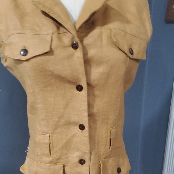 Vtg H.L. Spencer Tan Maxi Dress - Picture 11 of 17
